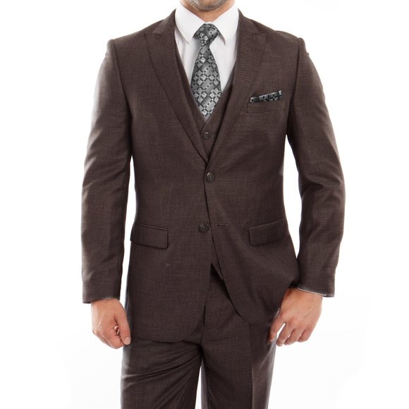 TSJ×TK SUITS BROWN 4 TSJ×TK SUITS BROWN 4 Tazzio | Suits & Blazers | Mens 3piece Suit Set